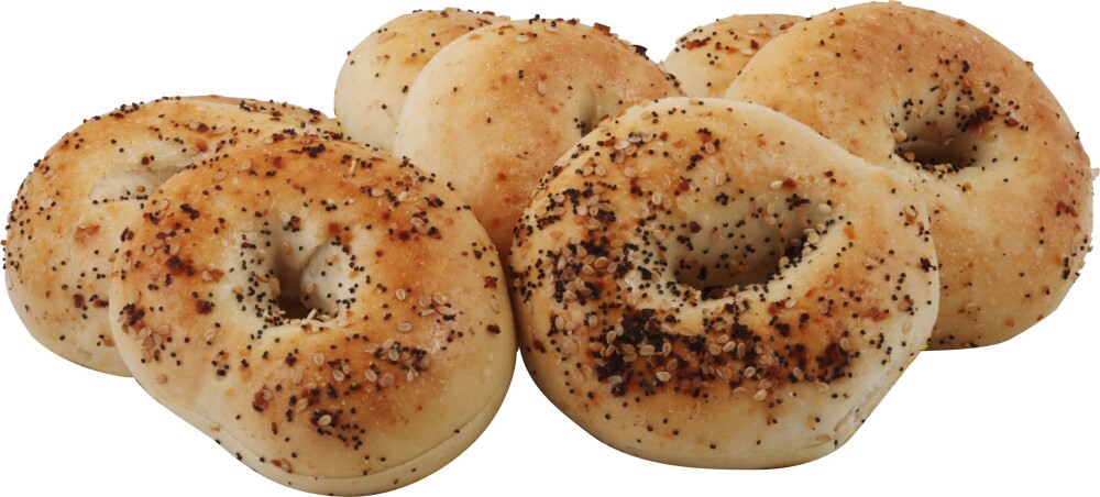 slide 1 of 1, Junior Everything Bagel, 8 ct