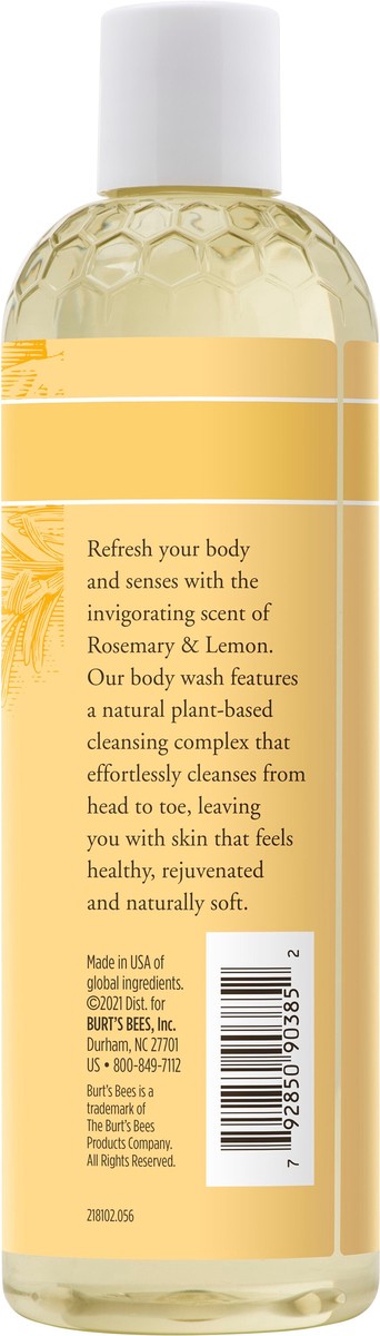 slide 2 of 4, Burt's Bees Body Wash with Rosemary Lemon Bottle, 12 oz