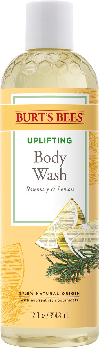 slide 4 of 4, Burt's Bees Body Wash with Rosemary Lemon Bottle, 12 oz