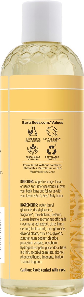 slide 3 of 4, Burt's Bees Body Wash with Rosemary Lemon Bottle, 12 oz