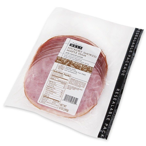 slide 1 of 1, Publix Deli Hickory Smoked Maple Ham, 12 oz