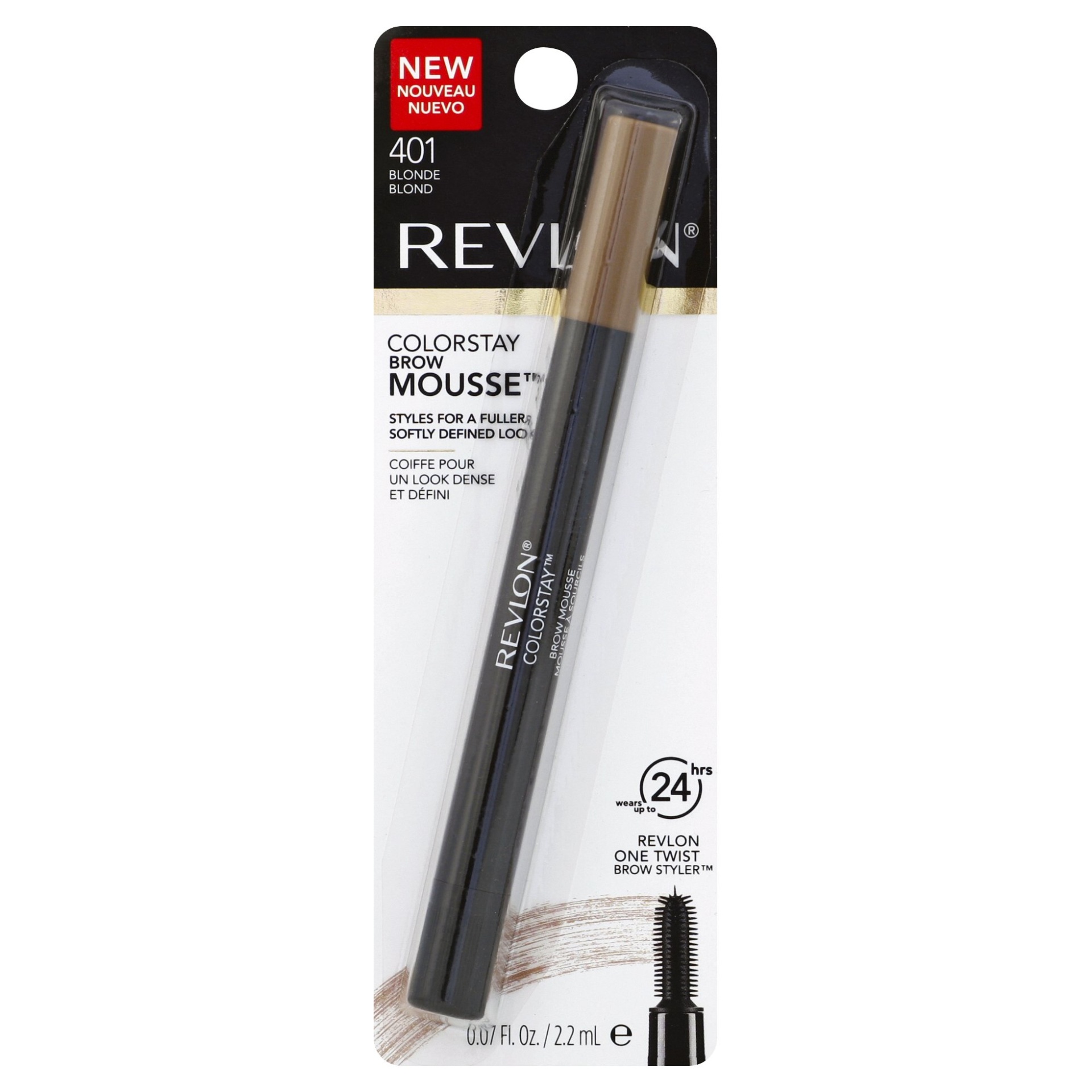 slide 1 of 3, Revlon ColorStay Brow Mousse - 401 Blonde, 7 fl oz