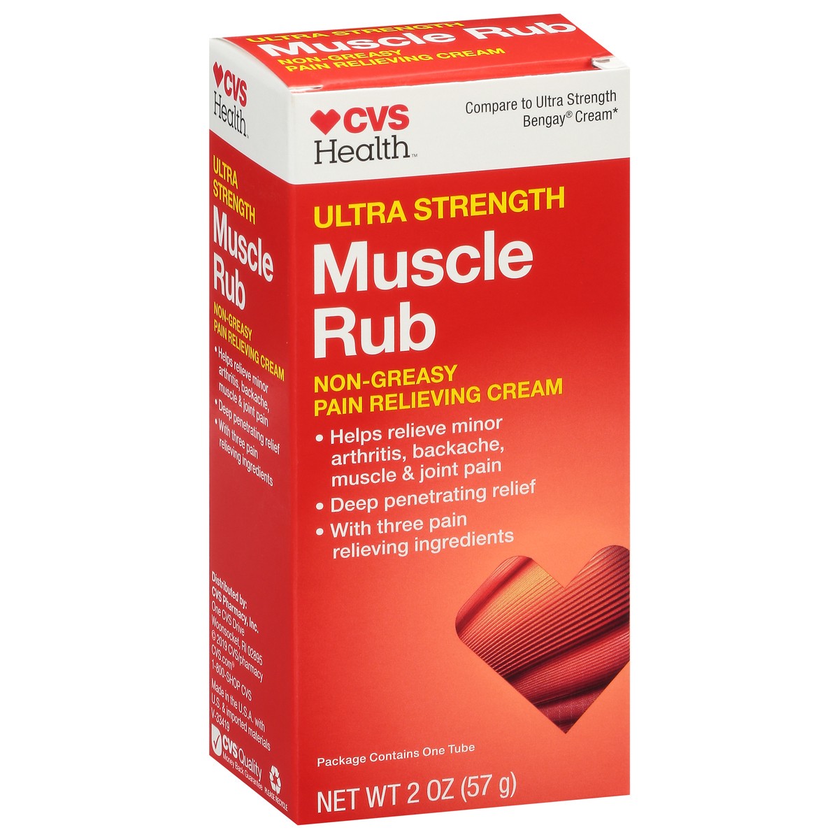 slide 6 of 9, CVS Health Ultra Strength Muscle Rub Cream, 2 Oz, 2 oz