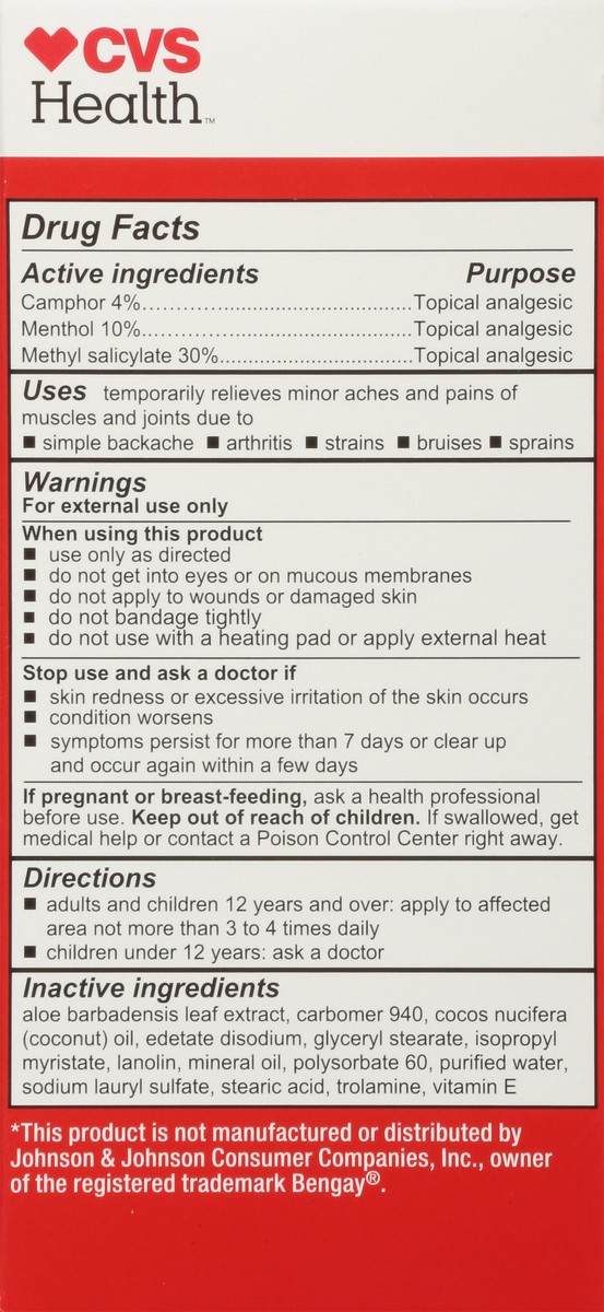 slide 9 of 9, CVS Health Ultra Strength Muscle Rub Cream, 2 Oz, 2 oz