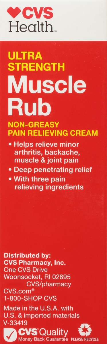 slide 4 of 9, CVS Health Ultra Strength Muscle Rub Cream, 2 Oz, 2 oz