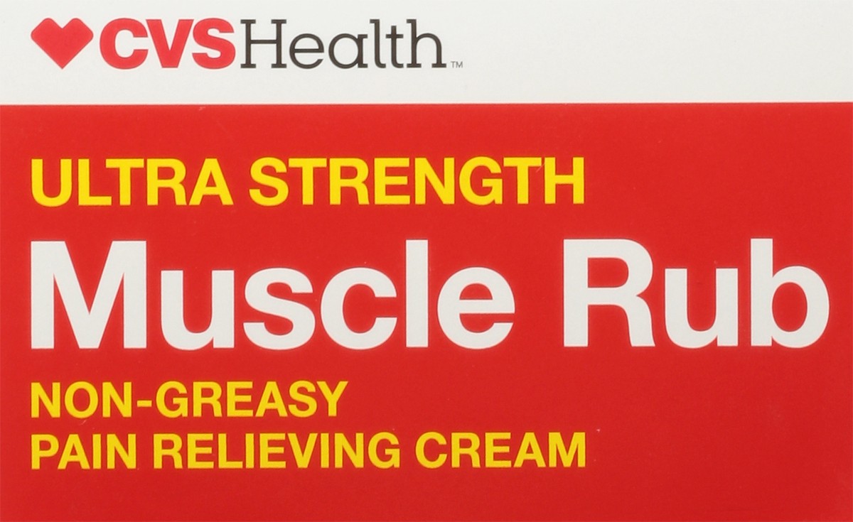 slide 8 of 9, CVS Health Ultra Strength Muscle Rub Cream, 2 Oz, 2 oz