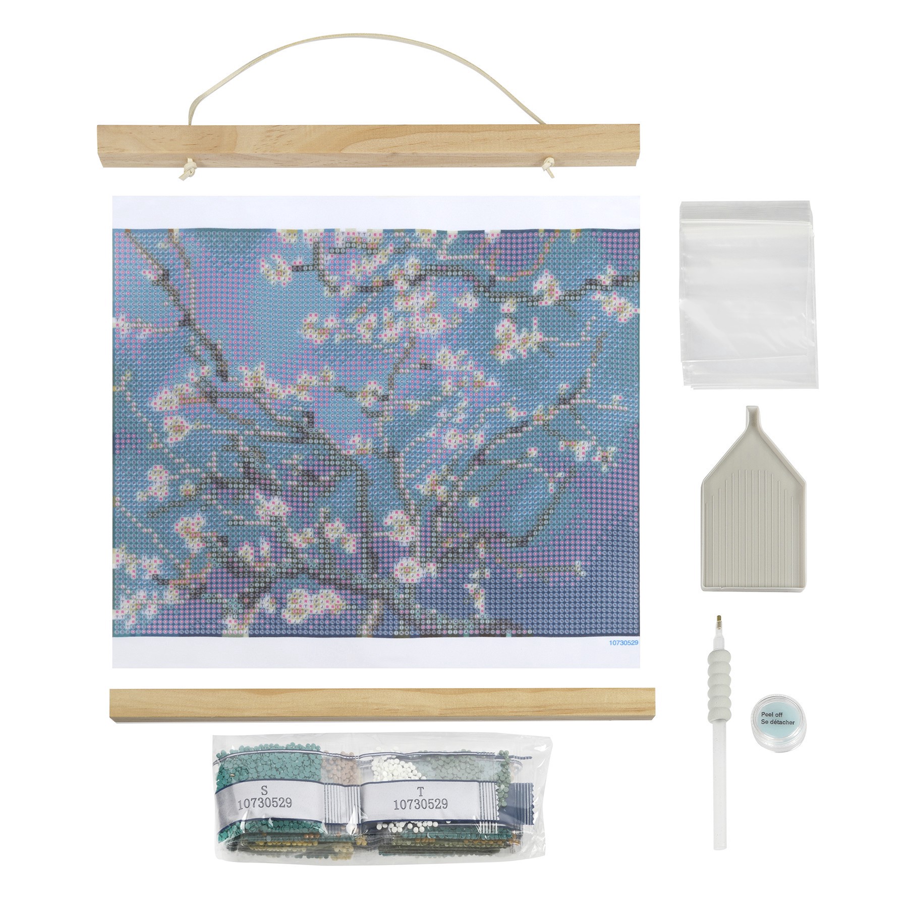 slide 7 of 7, Almond Blossom With Frame Diamond Art Kit By Make Market, 8.5 in x 11 in