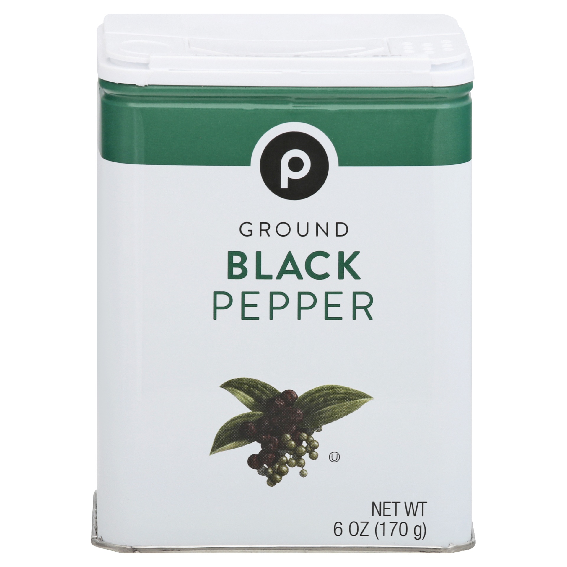 slide 1 of 1, Publix Ground Black Pepper, 6 oz