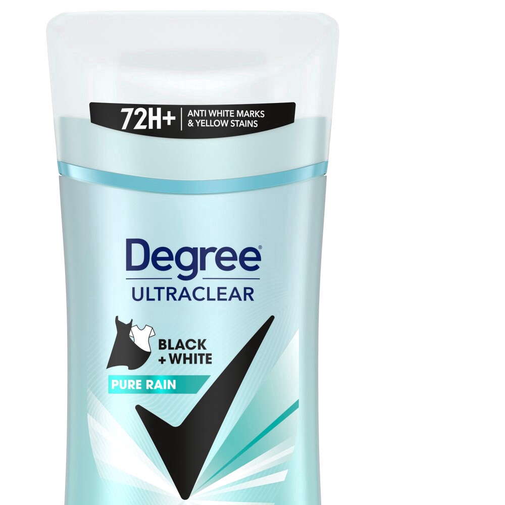 slide 1 of 1, Degree Ultra Clear Pure Rain Black + White Antiperspirant, 2.6 oz