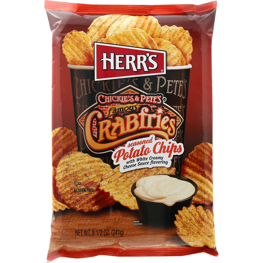 slide 1 of 1, Herr's Seasoned Potato Chips Famous Crabfries, 8.5 oz