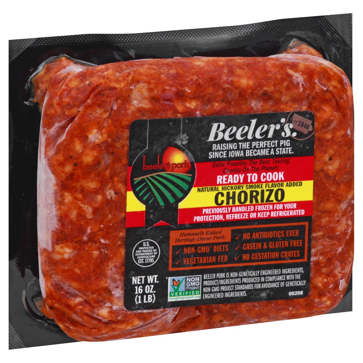 slide 6 of 9, Beeler's Chorizo 16 oz, 16 oz