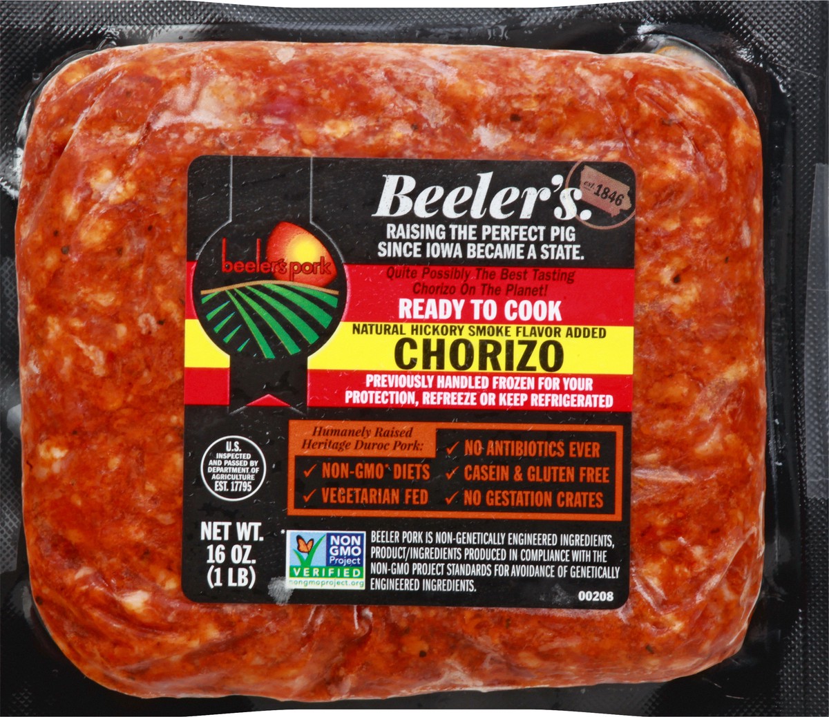 slide 1 of 9, Beeler's Chorizo 16 oz, 16 oz