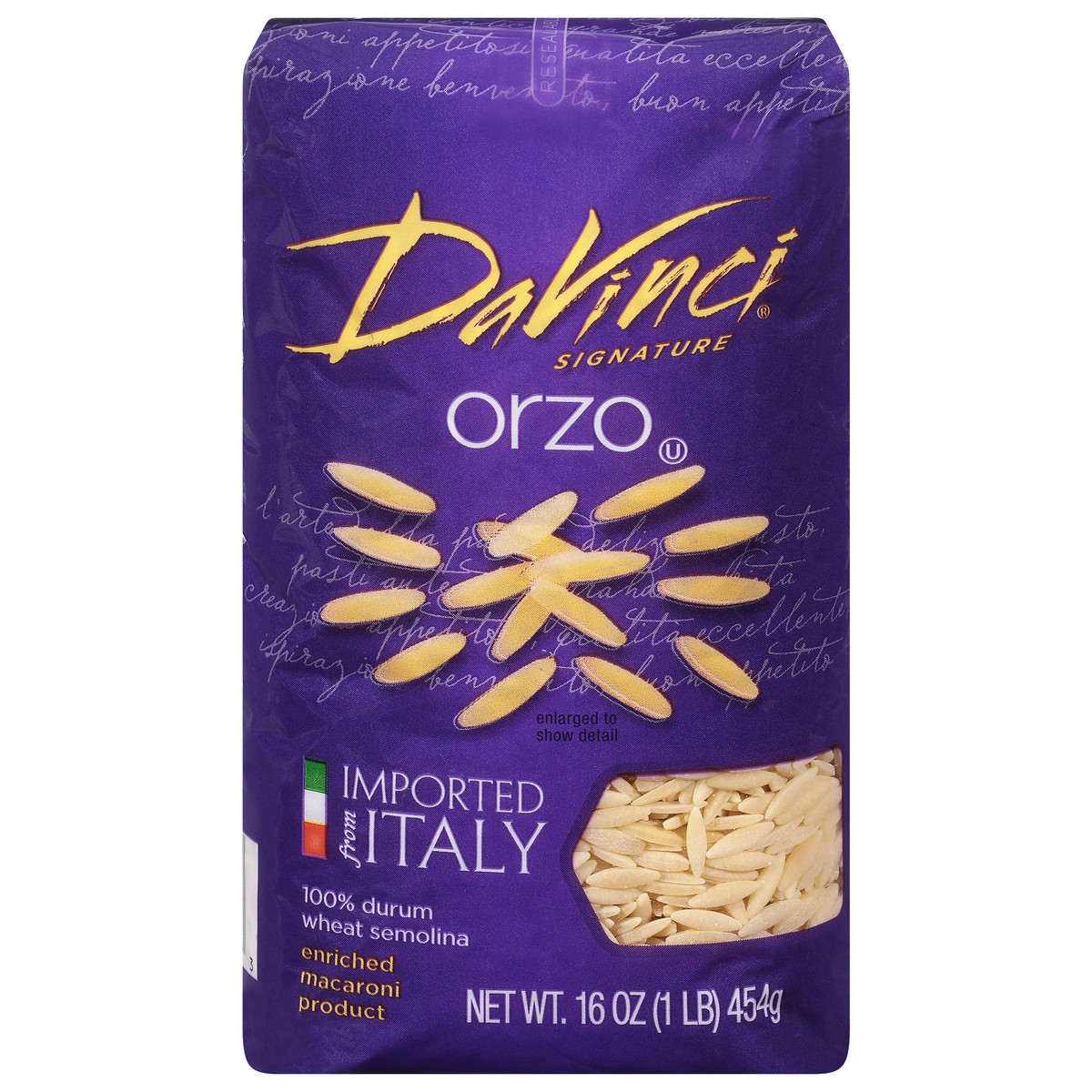 slide 1 of 9, Davinci Orzo, 16 oz