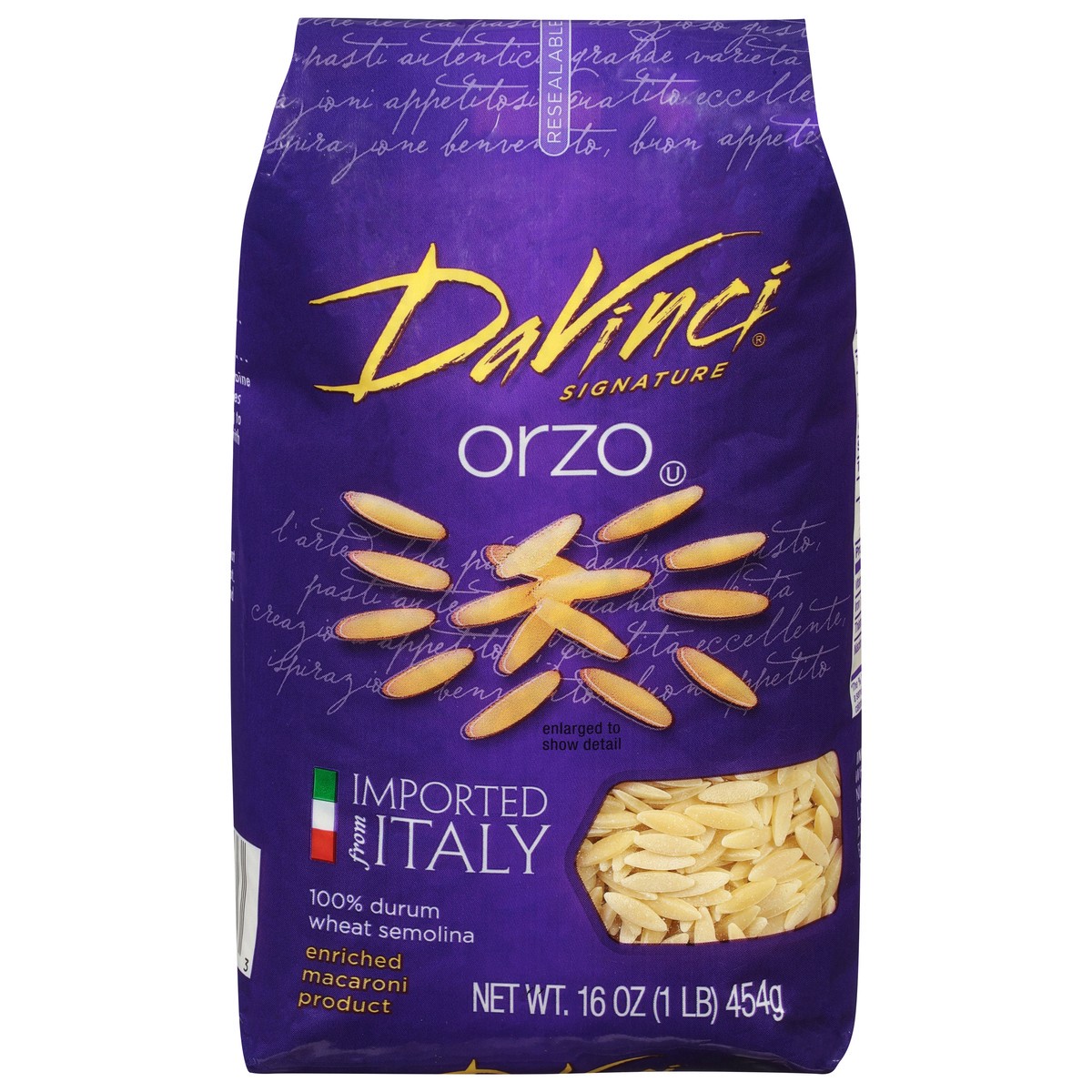 slide 1 of 9, Davinci Orzo, 16 oz