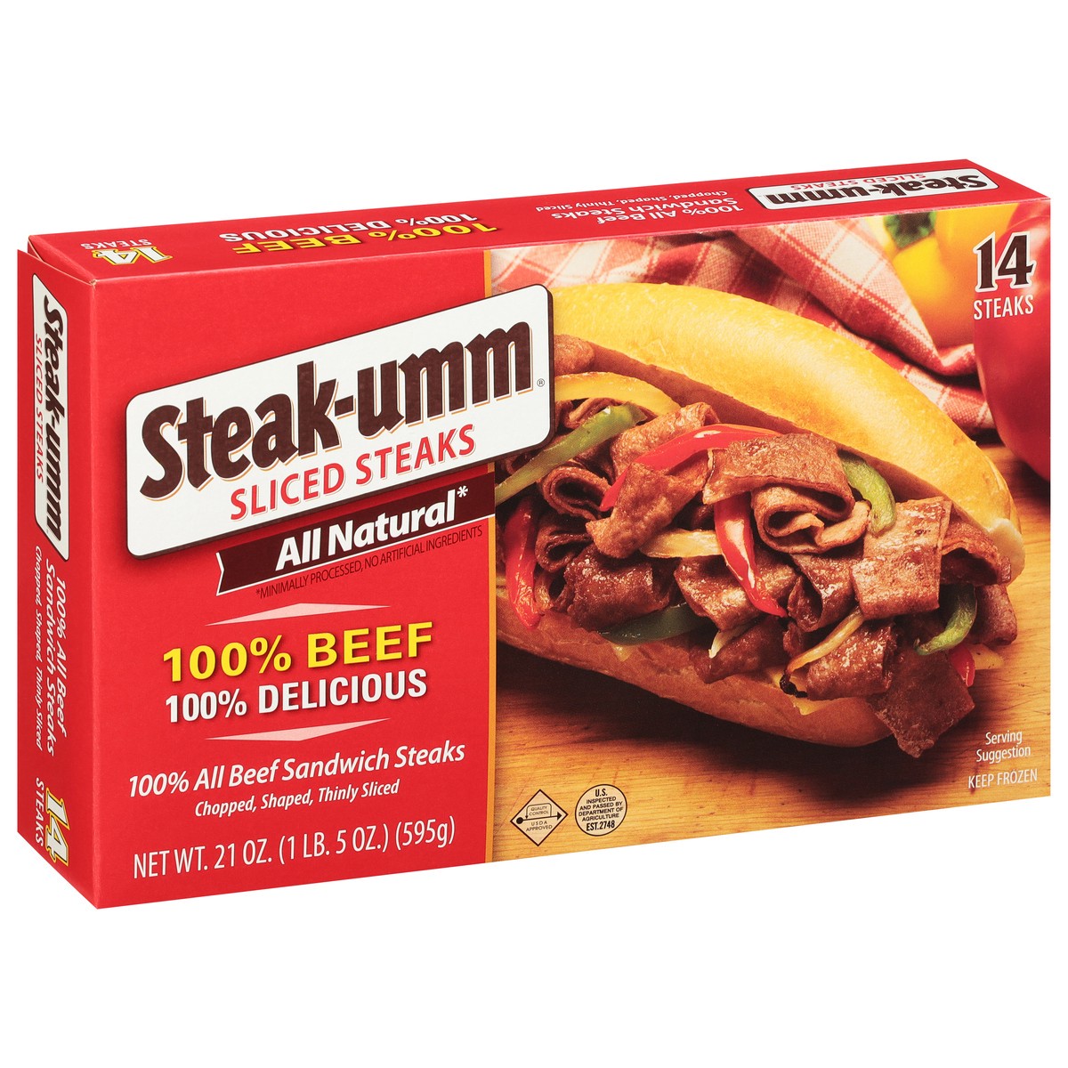 slide 4 of 13, Steak-umm Sliced Steaks 14 Each, 14 ct