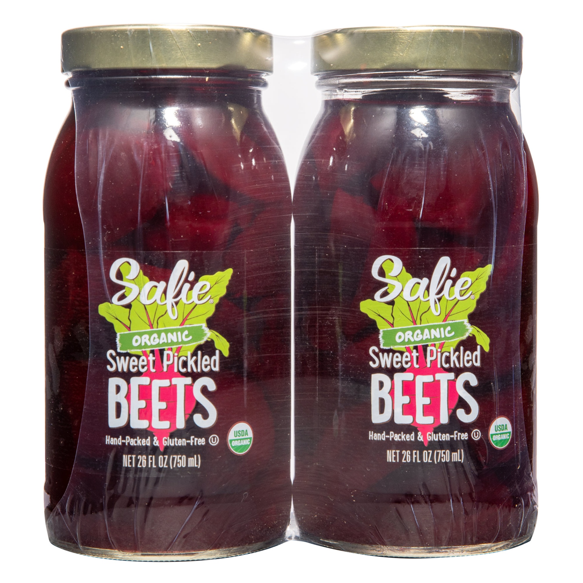 slide 1 of 2, Safie's Organic Sweet Pickled Beets, 