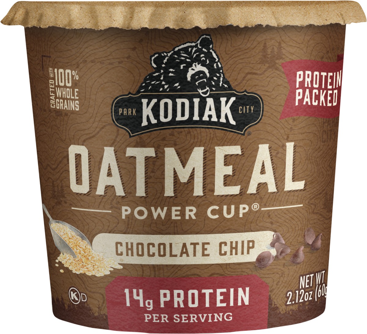 slide 3 of 3, Kodiak Cakes Oatmeal Power Cup, Chocolate Chip, 2.12 oz, 2.12 oz