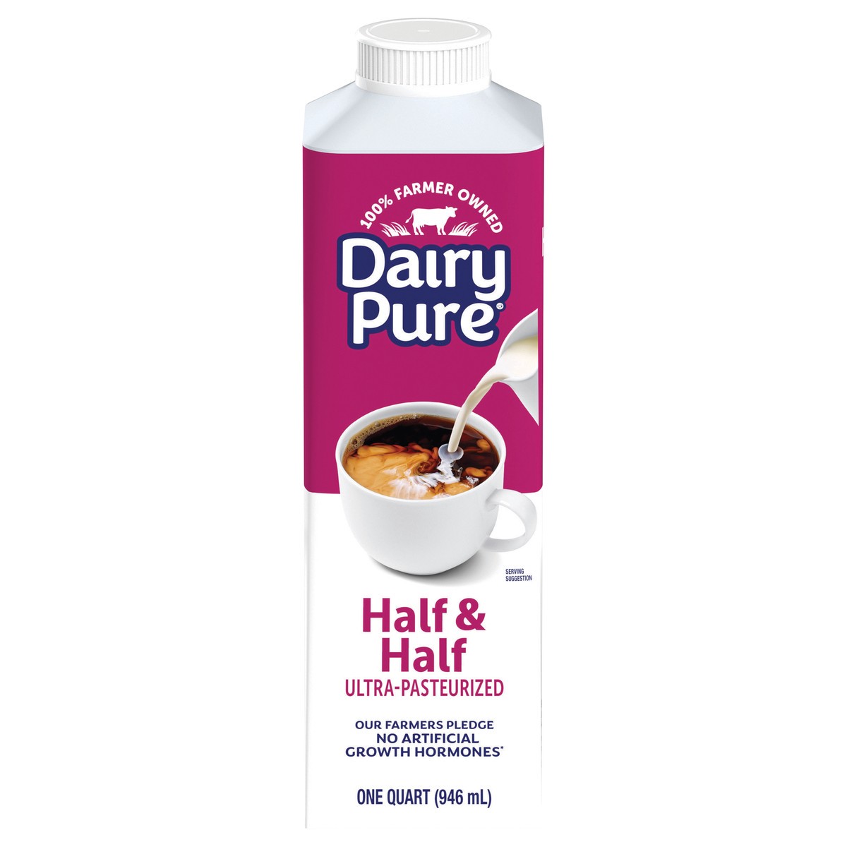 slide 1 of 5, Dairy Pure Half & Half Ultra-Pasteurized Quart, 1 qt