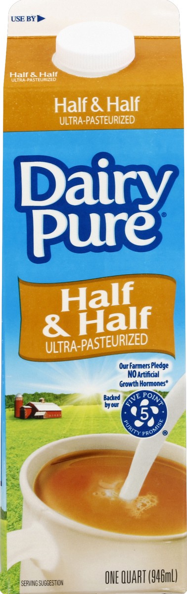 slide 4 of 5, Dairy Pure Half & Half Ultra-Pasteurized Quart, 1 qt