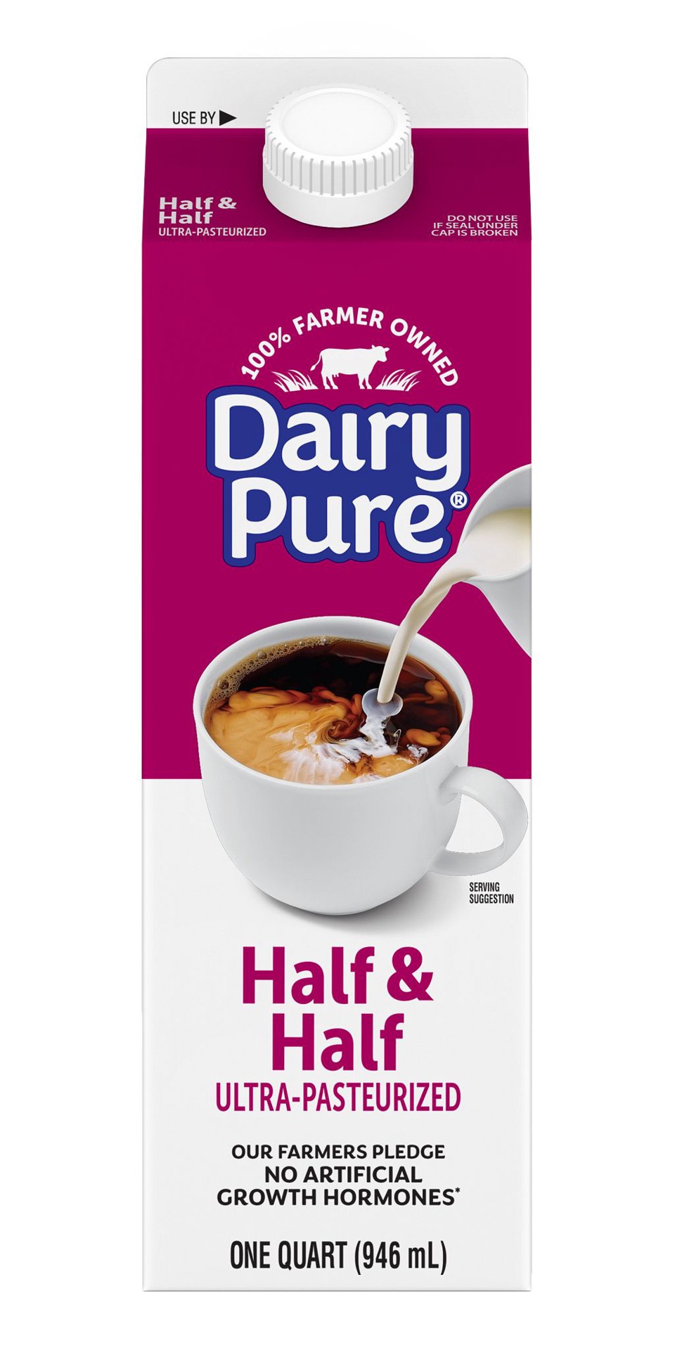 slide 1 of 5, Dairy Pure Half & Half Ultra-Pasteurized Quart, 1 qt