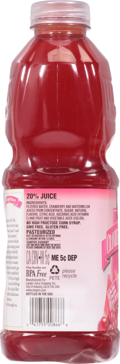 slide 8 of 12, Langers Cranberry Watermelon Juice Cocktail 64 fl oz, 64 fl oz