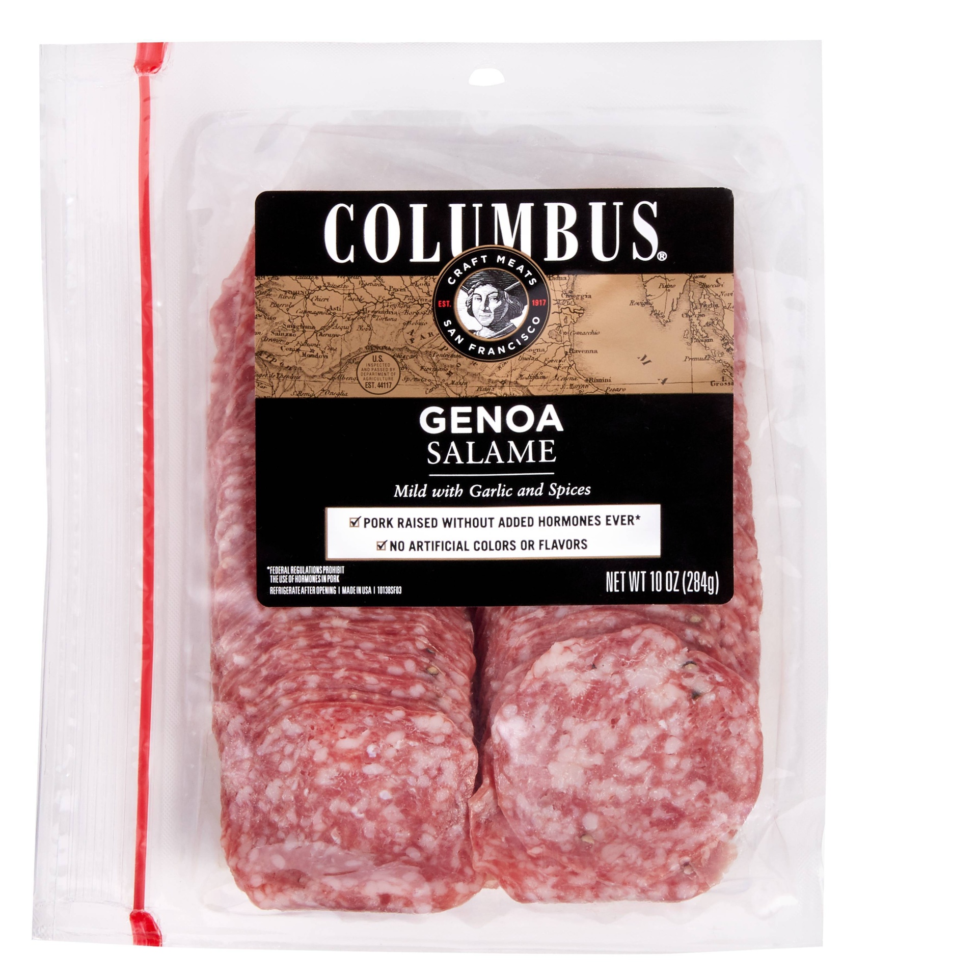 slide 1 of 7, COLUMBUS Sliced Genoa Salame, 