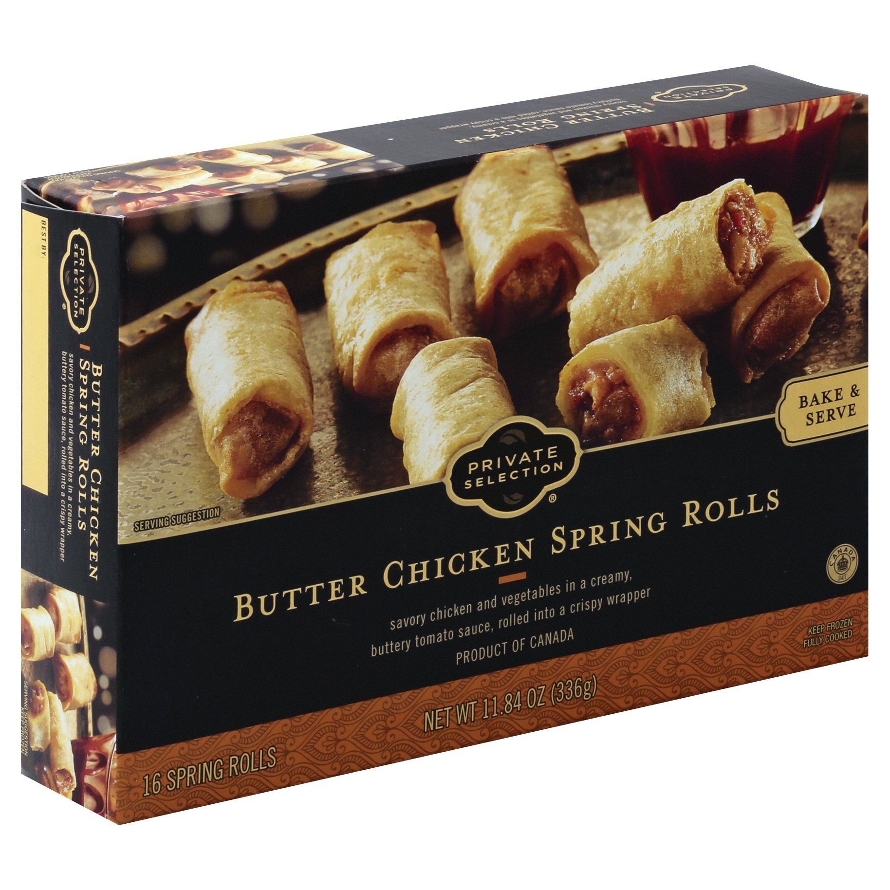 slide 1 of 1, Private Selection Butter Chicken Spring Rolls 16 ea, 16 ct