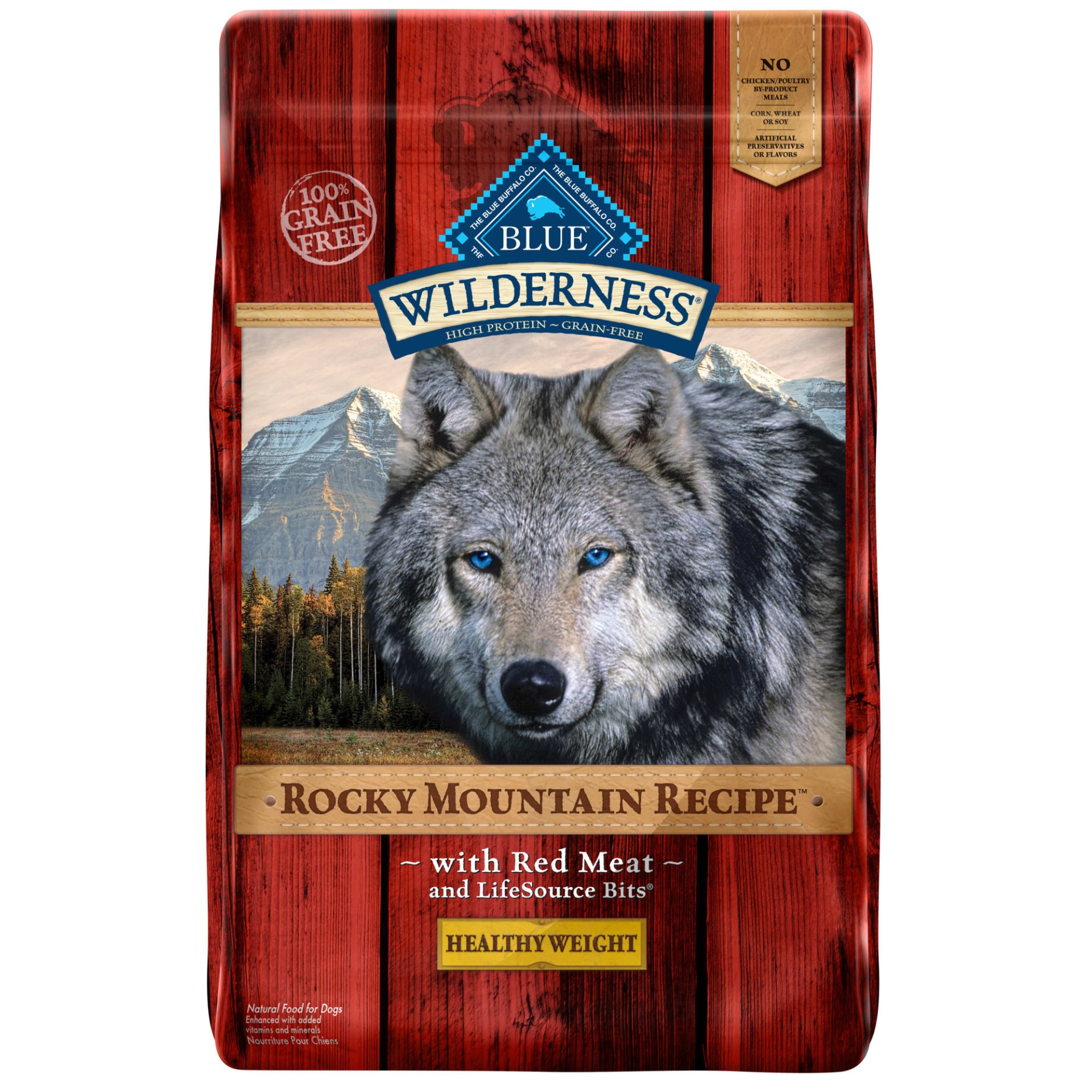 slide 1 of 1, Blue Buffalo Blue Wilderness Rocky Mountain Recipe Healthy Weight Adult Red Meat Dog Food, 4 lb