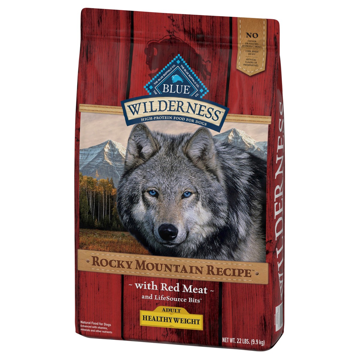 slide 4 of 12, Blue Buffalo Wilderness Rocky Mountain Recipe High Protein, Natural Adult Healthy Weight Dry Dog Food, Red Meat 22-lb, 4 lb