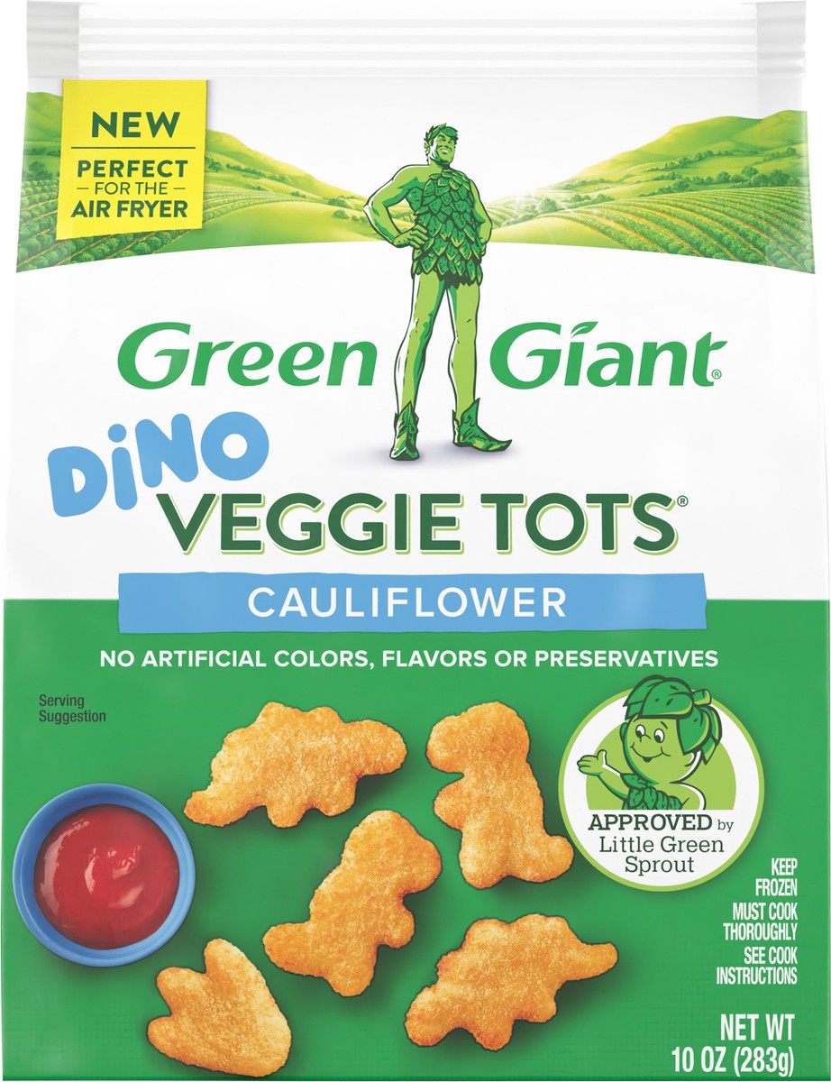 slide 3 of 9, Green Giant Dino Veggie Tots, Cauliflower, Dino, 10 oz