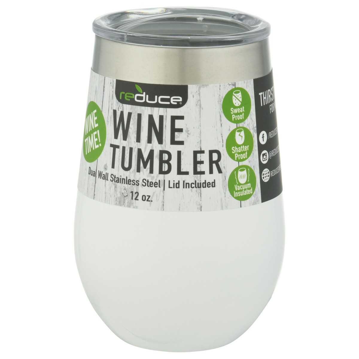 slide 3 of 9, Reduce 12 Ounce White Wine Tumbler 1 ea, 1 ct