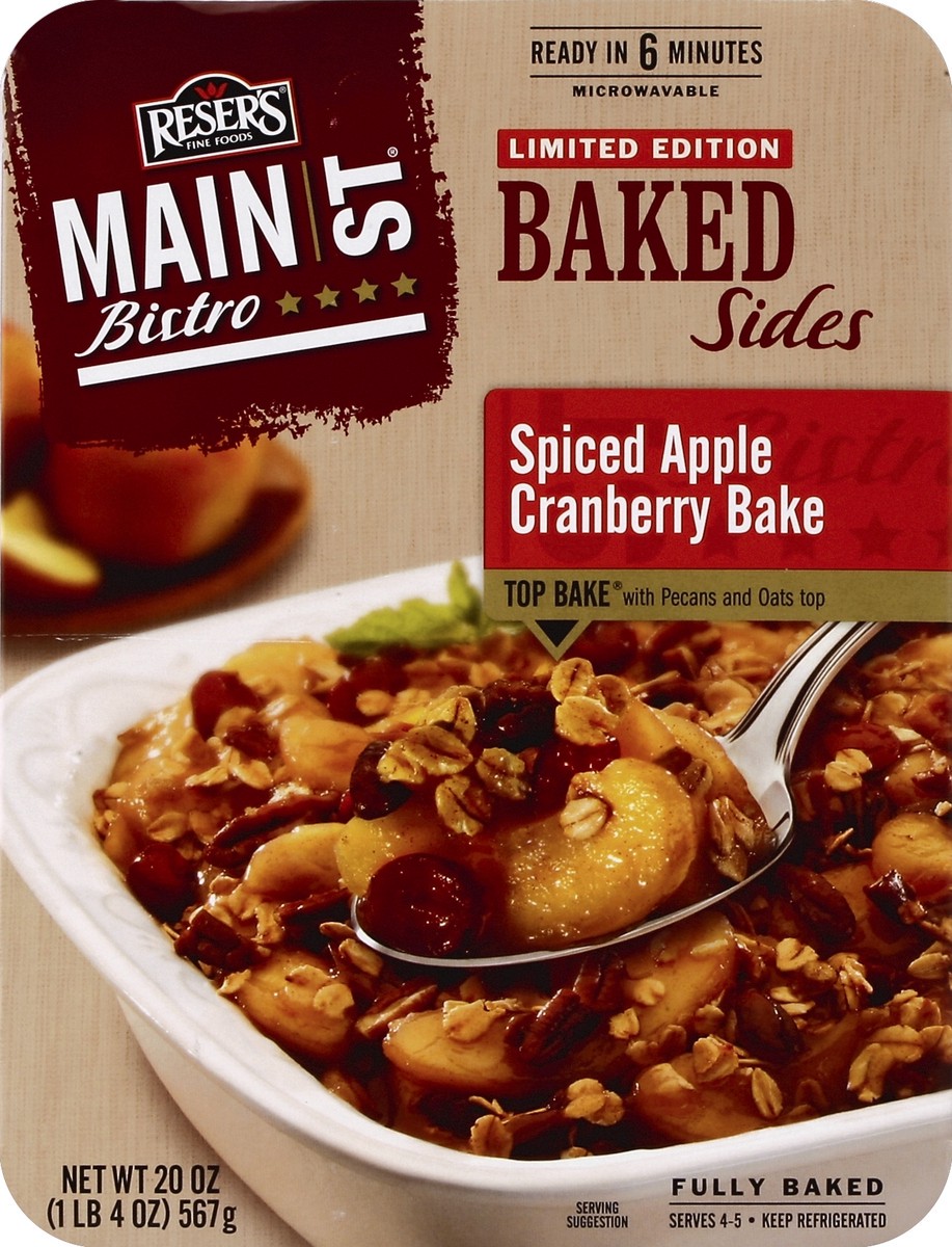 slide 4 of 4, Reser's Main Street Bistro Baked Sides Sliced Apple Cranberry Bake, 20 oz