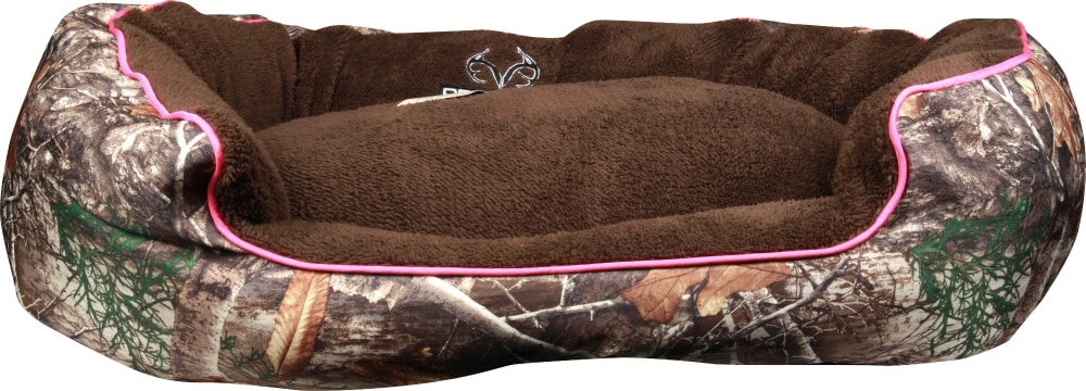 slide 1 of 1, Dallas Camoflauge Pet Bed - Brown/Pink, 36 in x 30 in