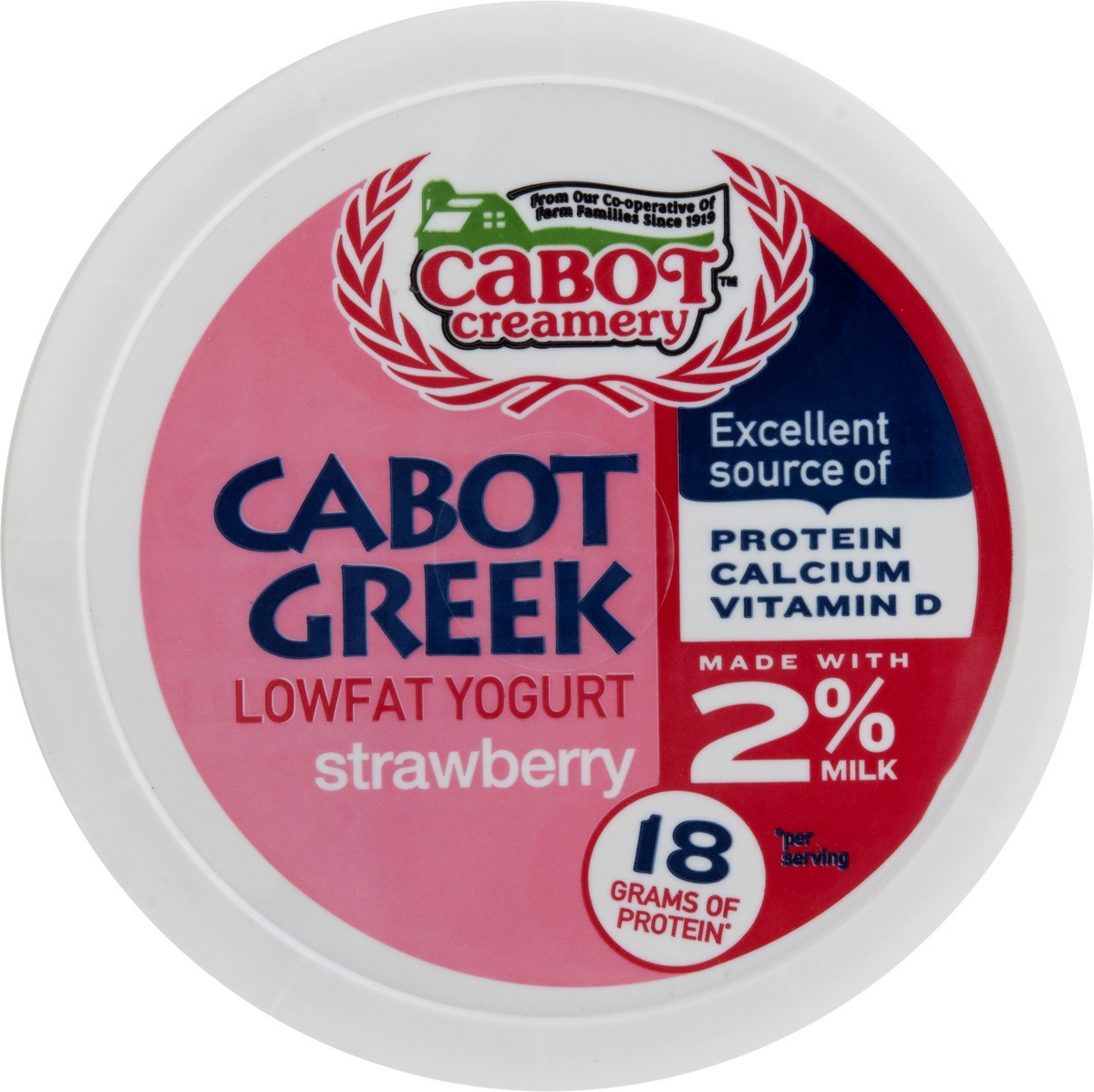 slide 7 of 9, Cabot Lowfat Strawberry Greek Yogurt, 2 lbs, 2 lb