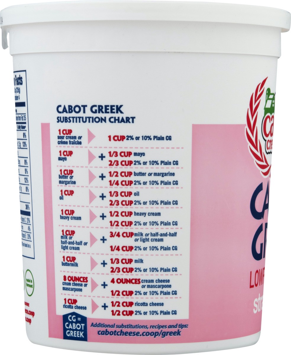slide 4 of 9, Cabot Lowfat Strawberry Greek Yogurt, 2 lbs, 2 lb