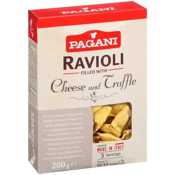 slide 1 of 1, Pagani Ravioli With Cheese And Truffle, 200 gram