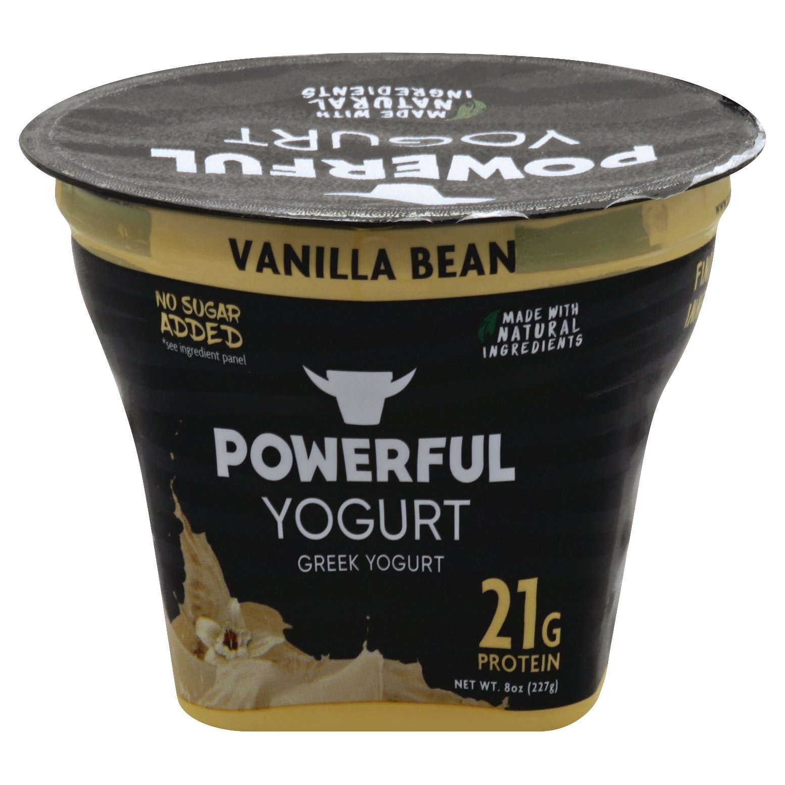 slide 1 of 1, Powerful Yogurt Blended Greek Yogurt Vanilla Bean, 8 oz