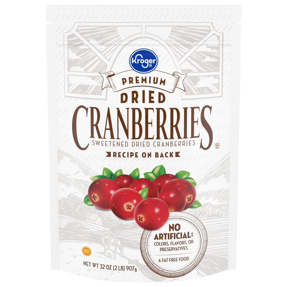 slide 1 of 2, Kroger Dried Cranberries, 32 oz