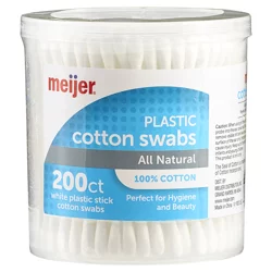 Meijer Cotton Swabs, Plastic Storage Container