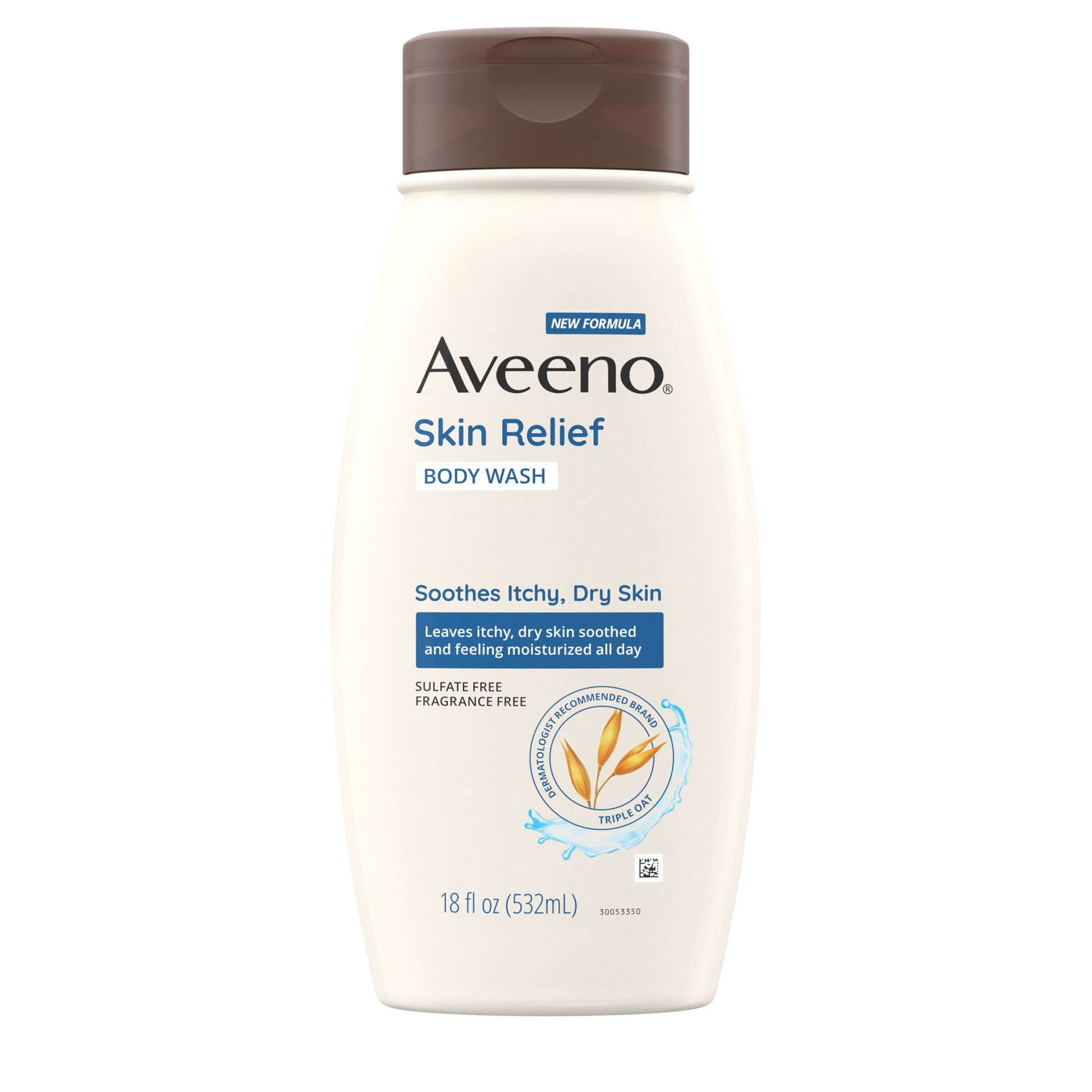 slide 1 of 1, Aveeno Skin Relief Fragrance-Free Body Wash For Dry Skin, 18 Oz, 18 oz