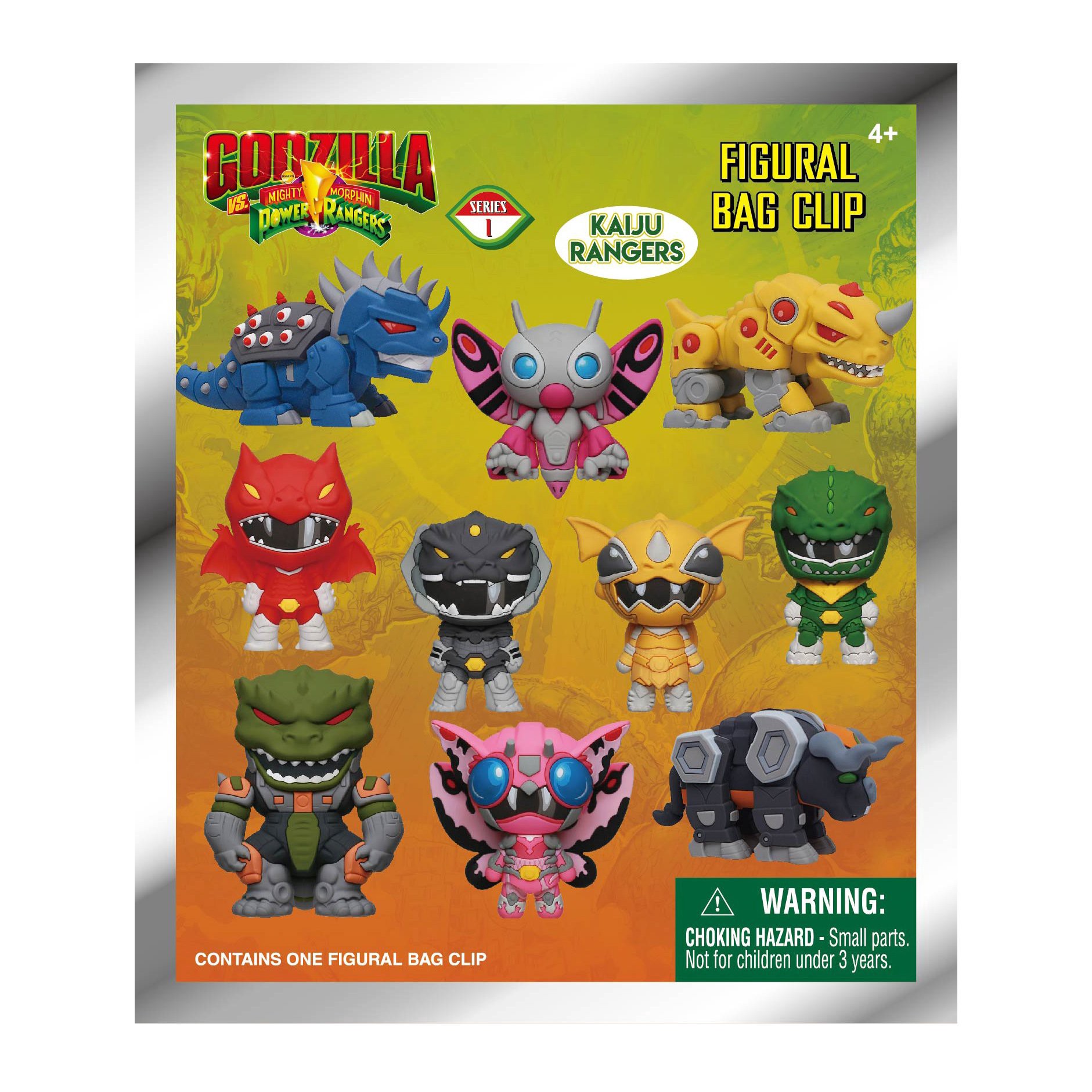 slide 1 of 1, Monogram International Godzilla vs. Kaiju Power Rangers Figural Bag Clip - Series 1, 1 ct