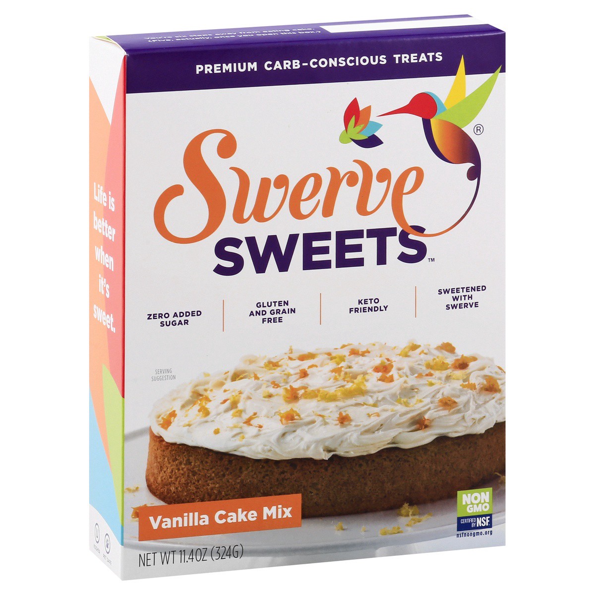 slide 2 of 9, Swerve Sweets Vanilla Cake Mix, 11.4 oz