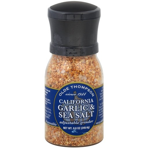 slide 1 of 1, Olde Thompson Garlic & Sea Salt California, 8.8 oz