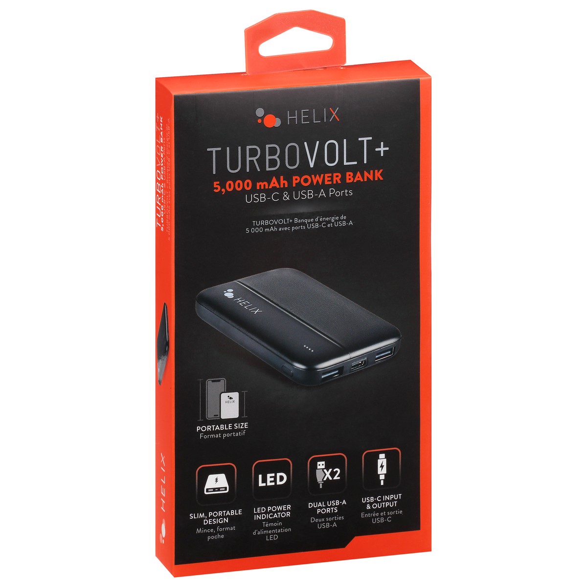 slide 2 of 9, Helix TuboVolt+ 5000 mAh Portable Size Power Bank 1 ea, 1 ct