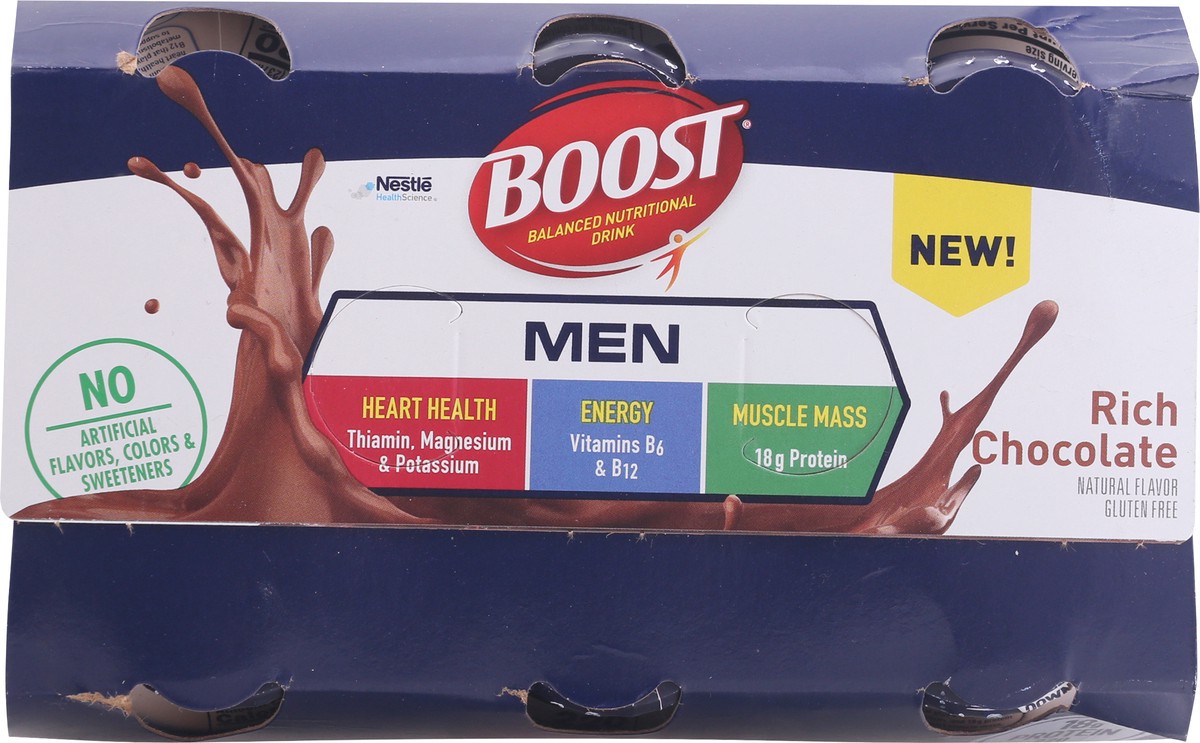 slide 10 of 13, Boost MEN Rich Chocolate - 6 ct; 8 fl oz, 6 ct; 8 fl oz