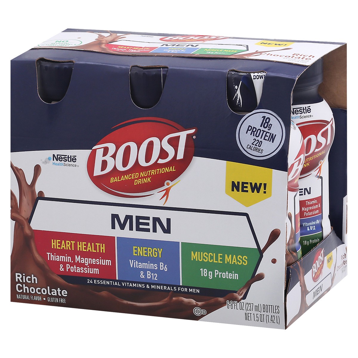 slide 13 of 13, Boost MEN Rich Chocolate - 6 ct; 8 fl oz, 6 ct; 8 fl oz