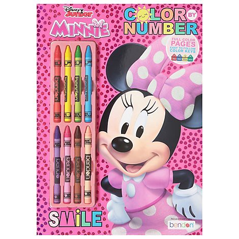 slide 1 of 1, Bendon Disney Minnie Color By Num With Cray - Each, 1 ct