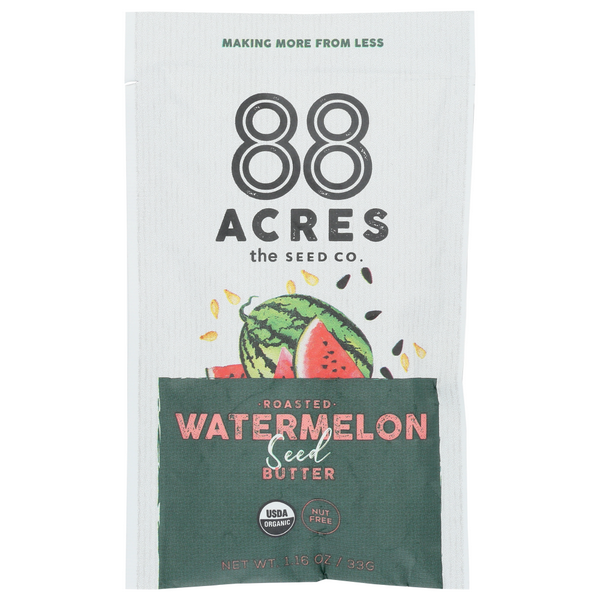 slide 1 of 1, 88 Acres Watermelon Seed Butter Squeeze Pack, 1.16 oz