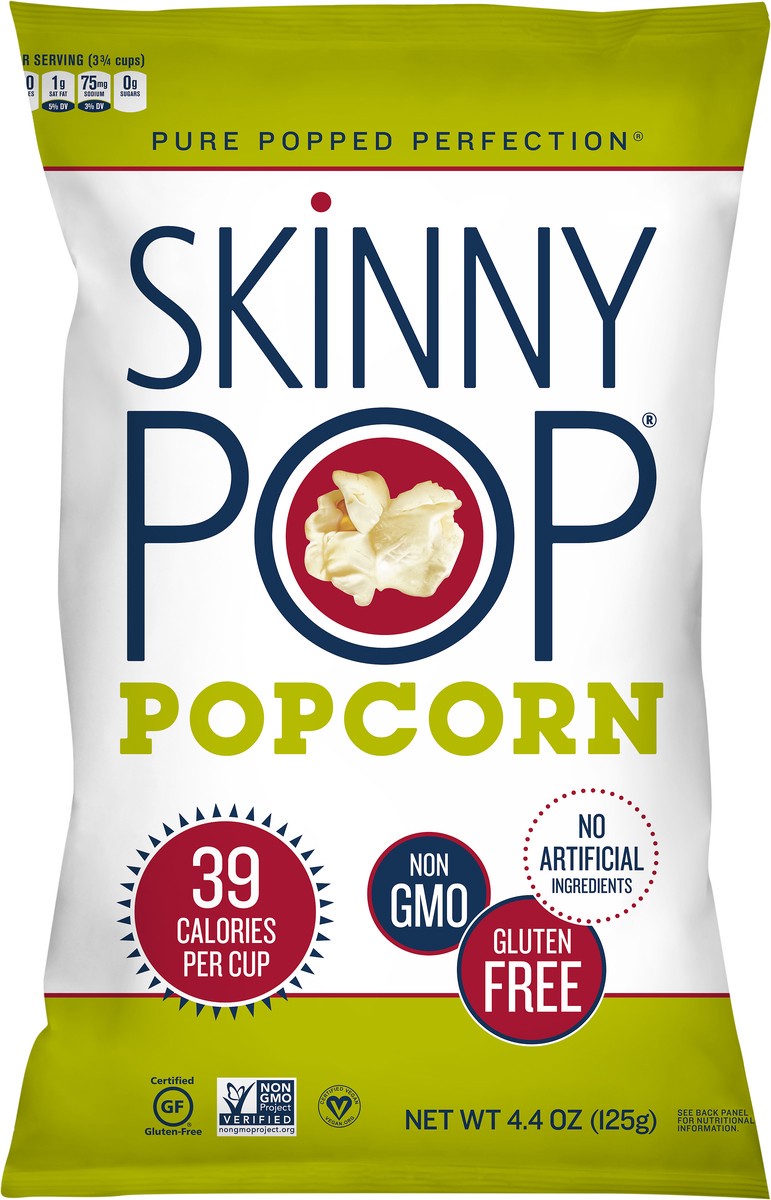 slide 1 of 2, SkinnyPop Popcorn 4.4 oz, 4.4 oz