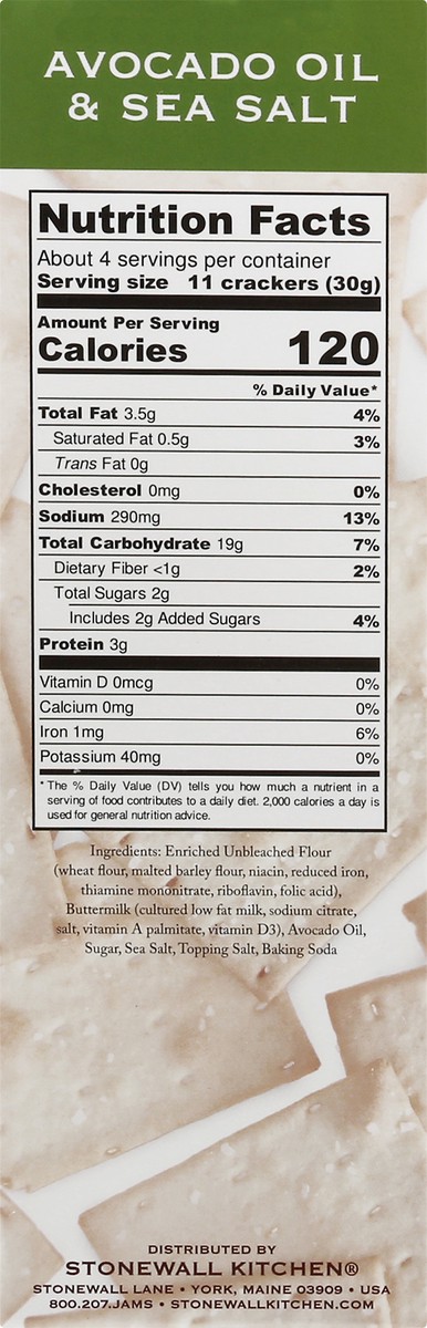 slide 4 of 13, Stonewall Kitchen Avocado Oil & Sea Salt Down East Crackers, 4.4 oz